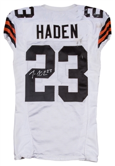 2011 Joe Haden Game Used & Signed Cleveland Browns Road Jersey (NFL-PSA/DNA)